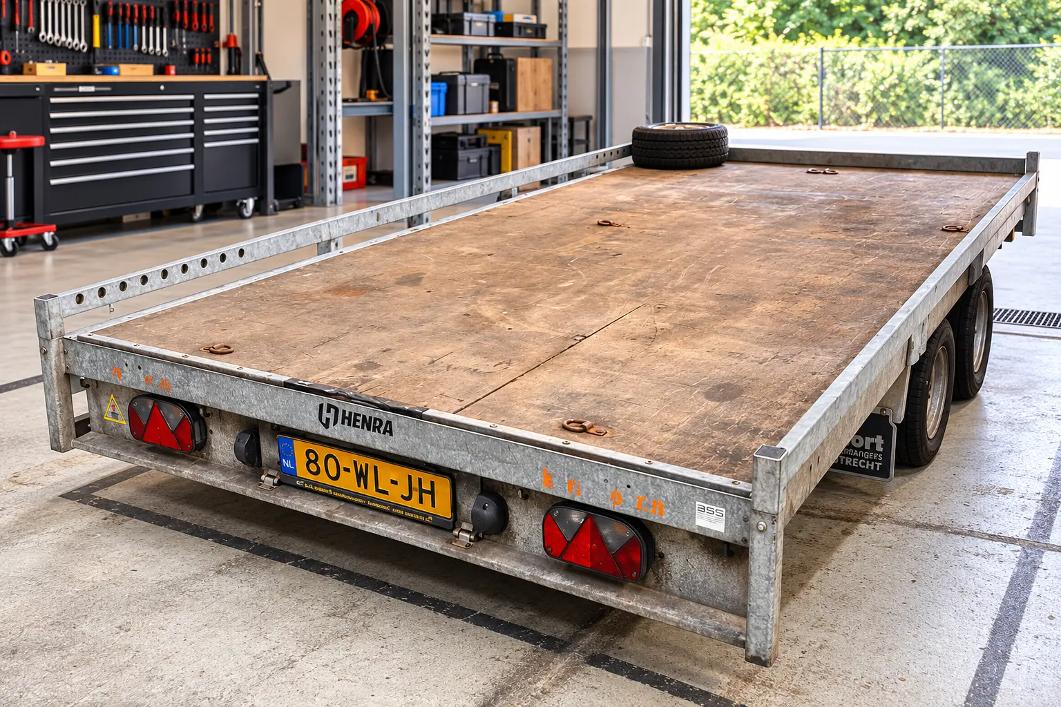 Achterzijde en laadvloer van de Henra